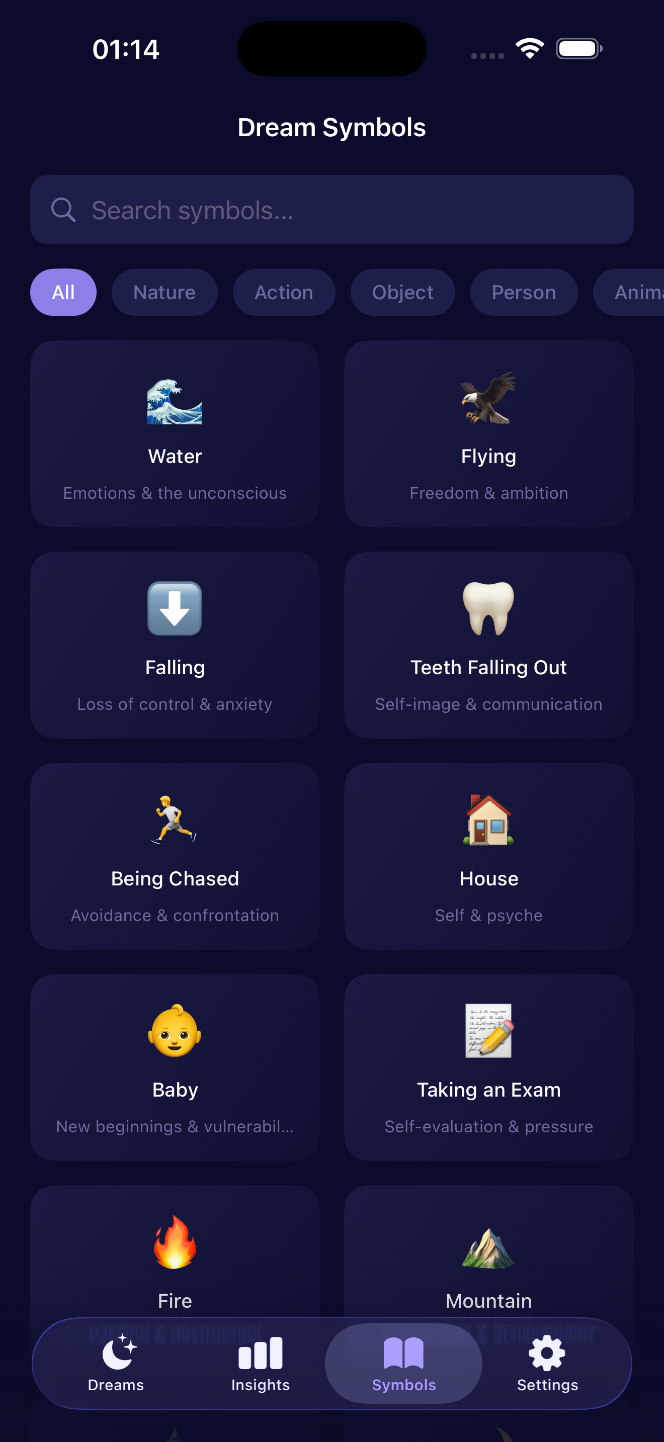 Dream symbols dictionary